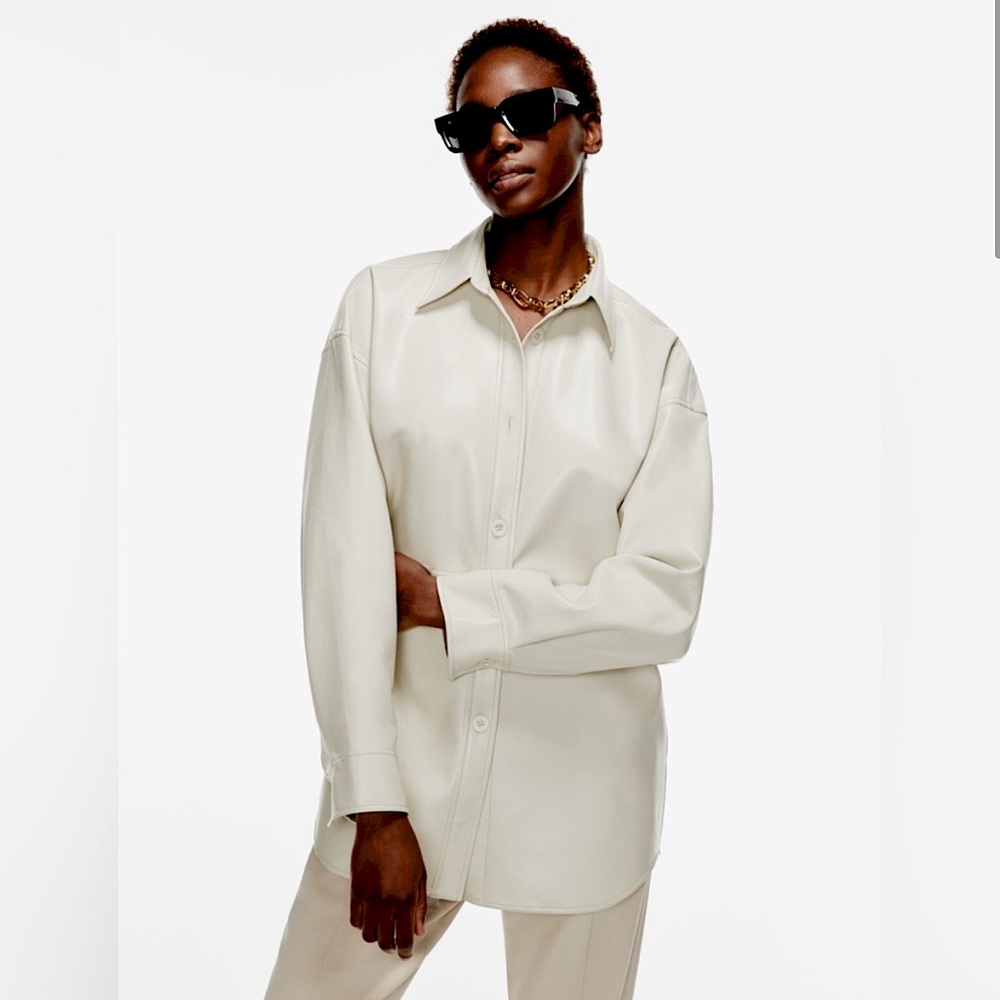 Aritzia Babaton Pelli Shirt Jacket - Bone - Size 2XS (Fits XS)